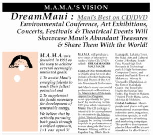 A newspaper article about the maui arts and entertainment festival.