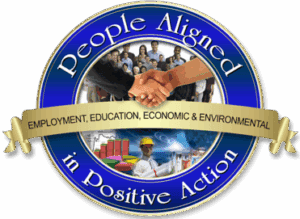 Logo promoting employment and education collaboration.